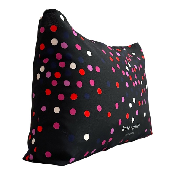Kate Spade New York Confetti Polkadot Black XL Tote Shopper Carry-on Travel Bag - Picture 6 of 9